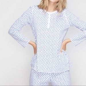 Roberta roller rabbit blue hearts pajamas M